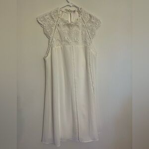Lulus white lace detail dress